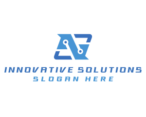 Innovation - Innovations Tech Circuit Letter N logo design