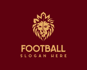 Jungle - Golden Premium Lion Head logo design