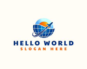 Airplane World Travel logo design