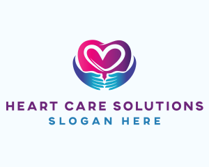 Heart Hand Care logo design