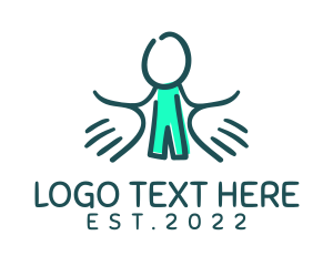 School - Children Charity Hands logo design