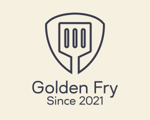 Frying - Minimalist Kitchen Turner logo design