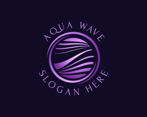 World Globe Waves logo design