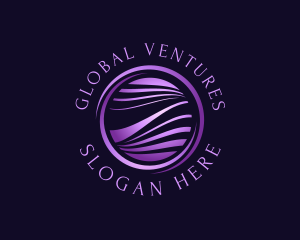 World - World Globe Waves logo design