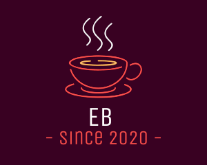 Coffee Shop - Neon Lights Coffee Cup logo design