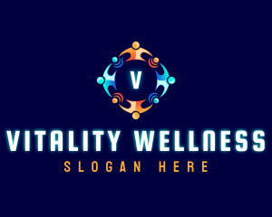 People Community Wellness logo design