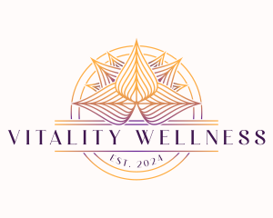 Wellness Lotus Flower logo design