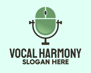 Voice - Mouse & Microphone Podcast logo design