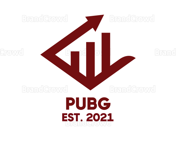 Red Accounting Growth Chart Logo