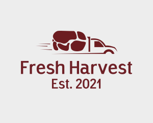 Pork Meat Delivery logo design