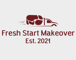 Pork Meat Delivery logo design