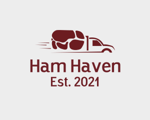 Ham - Pork Meat Delivery logo design