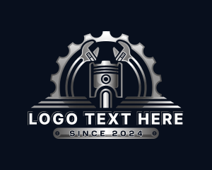 Industrial - Wrench Piston Gear logo design