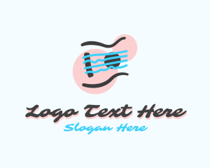 Guitar Hero - Bass String Guitar logo design