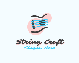 Bass String Guitar logo design