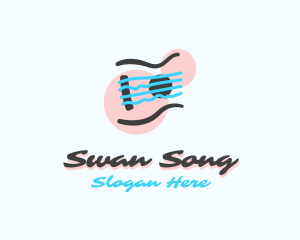 Bass String Guitar logo design