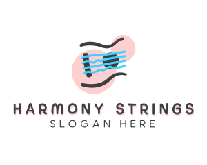 Bass String Guitar logo design