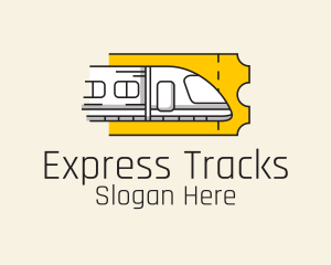 Train Ticket Railway logo design