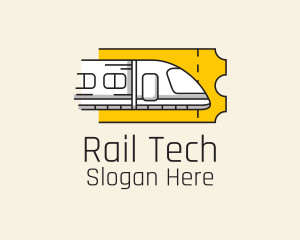 Train Ticket Railway logo design