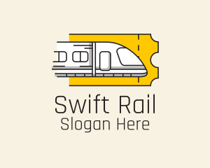 Rail - Train Ticket Railway logo design
