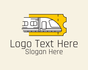 Locomotive - Bullet Train Ticket logo design