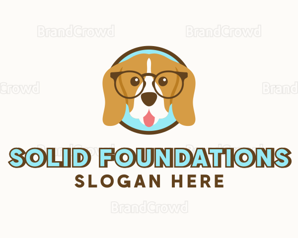 Nerd Dog Eyeglasses Logo