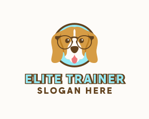 Nerd Dog Eyeglasses logo design