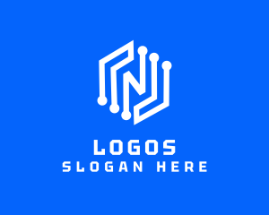 Letter N Digital Software  Logo