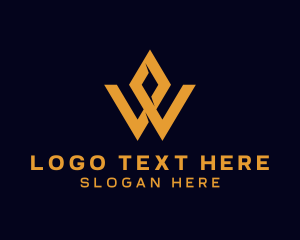 Financing - Professional Business Letter W logo design
