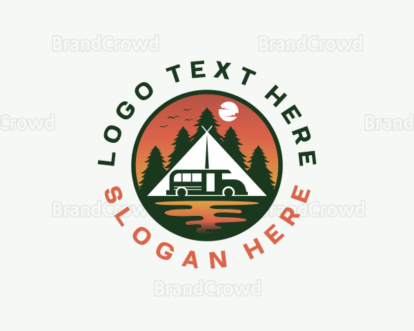 Camping Van Outdoor Logo