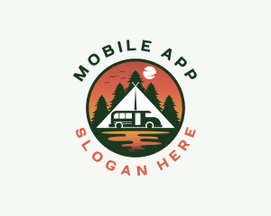 Camping Van Outdoor Logo