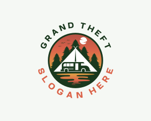Glamping - Camping Van Outdoor logo design