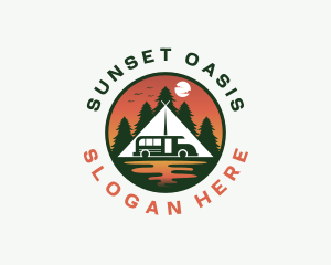 Camping Van Outdoor logo design