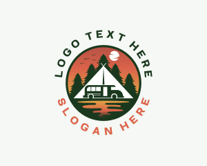 Camping Van Outdoor Logo