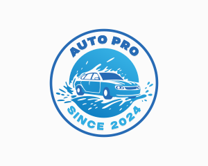 Auto Sedan Cleaning Washing logo design