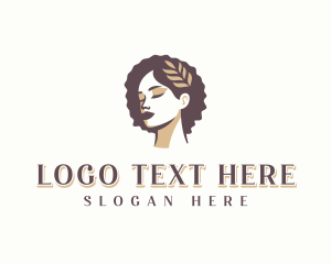 Hair Stylist - Hairdresser Curly Hair logo design