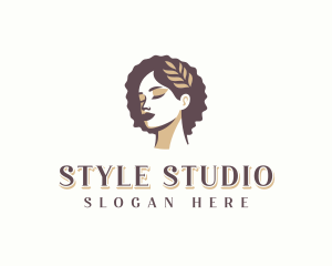 Hairdresser - Hairdresser Curly Hair logo design