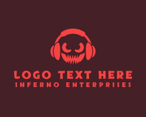 Devil - Beast Devil Headphone logo design