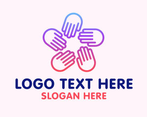 Tutorial Center - Community Hand Star logo design