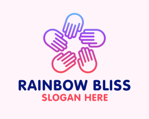 Lgbtq - Community Hand Star logo design