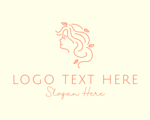 Woman - Minimalist Girl Hair logo design