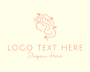 Minimalist Girl Hair Logo