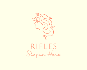 Minimalist Girl Hair Logo