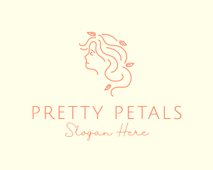 Minimalist Girl Hair logo design