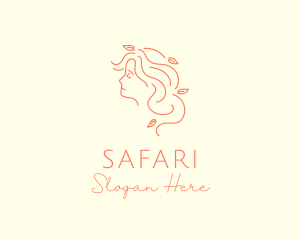 Person - Minimalist Girl Hair logo design