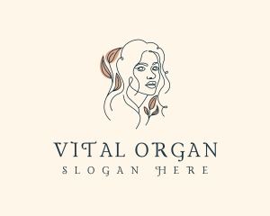 Organic Face Woman logo design