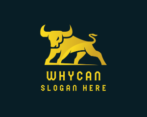 Gold Bull Animal Logo