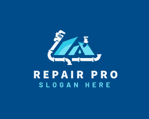 House Pipe Wrench Repair logo design