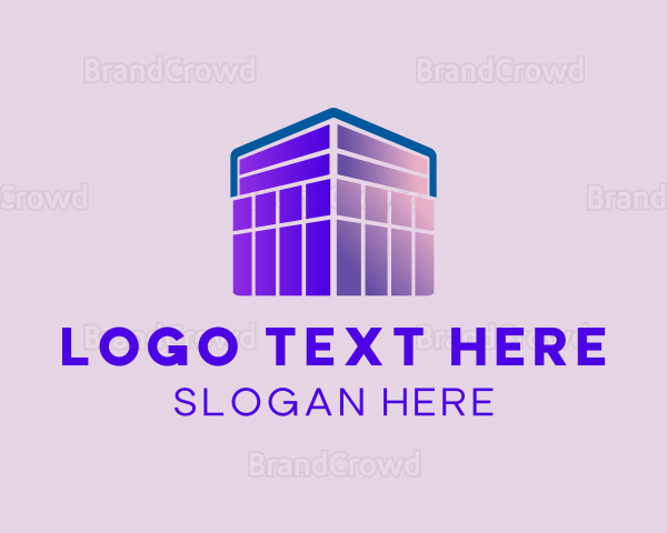 Purple Building Real Estate Logo