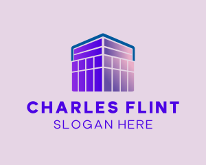 Architecture - Purple Building Real Estate logo design